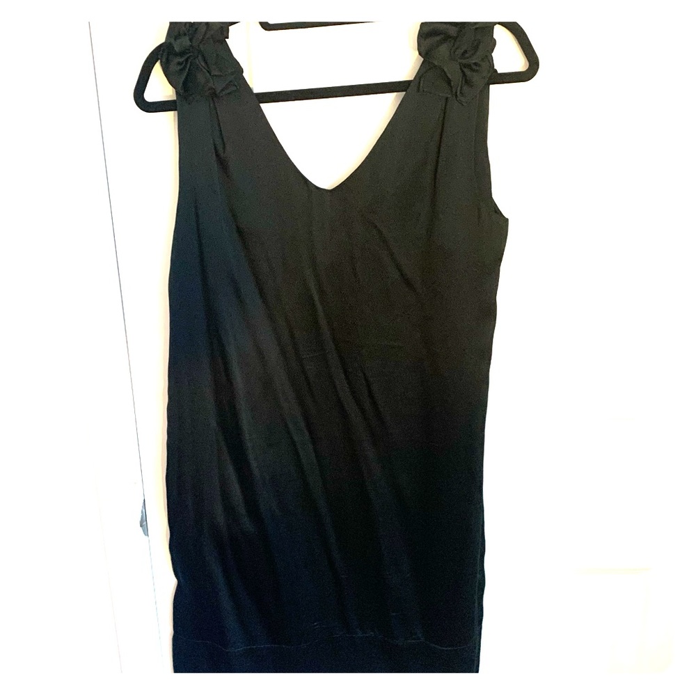 Black satin dress